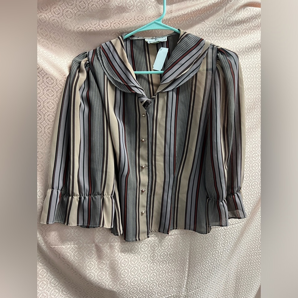 Vintage Jonathan Martin Blouse with Pearl Buttons